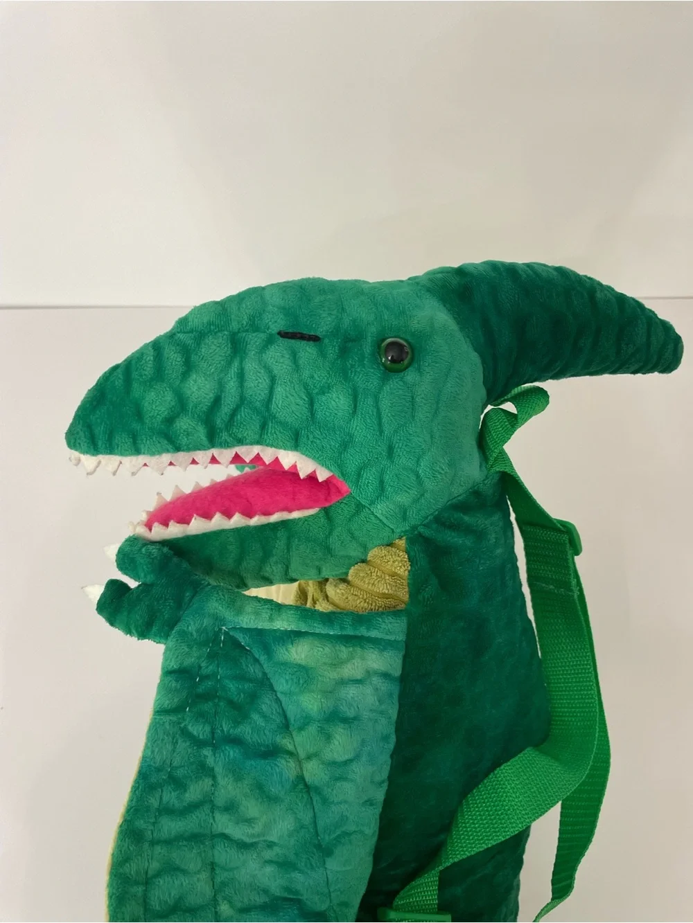 Plush Green Dinosaur Backpack Kids Dragon Reptile School Travel Costume Daycare